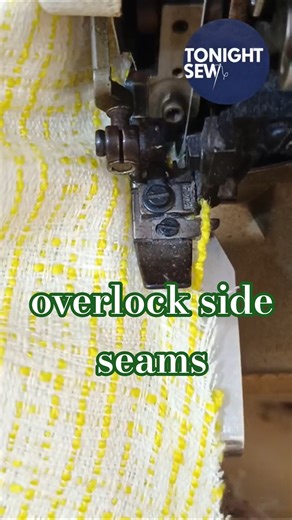 Overlock side seams #sewing #stitch #shorts #overlockmachine