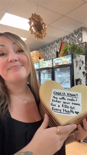 $50 Cash is King giveaway winner for December is…..Anita! We give away a $50 gift certificate every month for anyone who pays with cash. We will be closing early today at 3:30 for a funeral. Only 10-3:30 today. | Local Collective