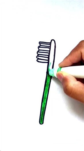 How to Draw a Toothbrush | Simple Drawing for Kids #drawing #ToothbrushDrawing #howtodraw