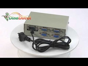 4 Port 1 PC to 4 Video Monitor VGA Video Splitter MT-1304 from Dinodirect.com