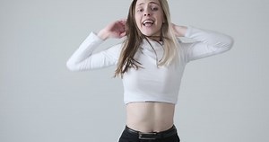 Happy Woman Jumping Dancing Stock Footage Video (100% Royalty-free) 1042658788 | Shutterstock