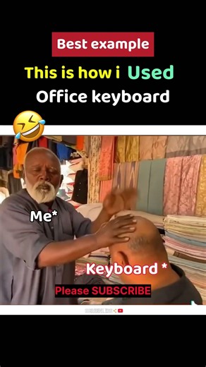 This Is How I Use My Office Keyboard 😂 | Bald Head Massage Gone Wrong | funny memes #shorts