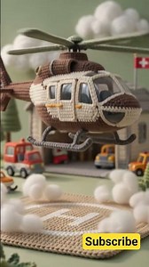 🧶 Crochet Rescue Helicopter Stop Motion | Satisfying Handmade Yarn Animation 🚁✨