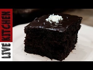 Αφράτη Σοκολατόπιτα!!(Χωρίς Μίξερ) - Chocolate Cake Recipe Live Kitchen