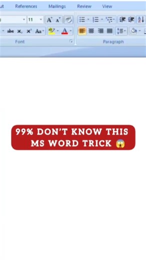 Stop Typing Manually! Use This Word Trick ⚡