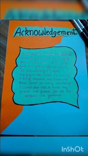 Acknowledgement for project file class 12 # project #creativezone