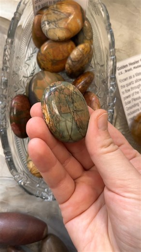 12 reactions | Ever heard of Cherry Creek Jasper? Found in Utah, these palm stones are filled with dimension and color! For grounding and resilience ❤️ | Easthampton Crystal & Mineral | Facebook