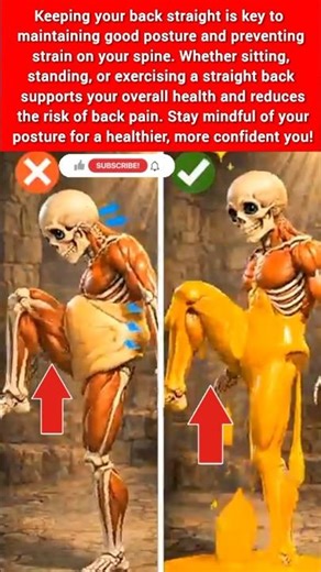 "Why Keeping Your Back Straight is Essential for Health and Posture!" #KeepYourBackStraight #Good