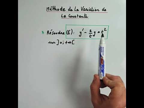 Méthode de résolution d' une équation différentielle grâce à la variation de la constante