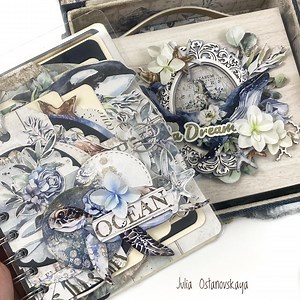 SEA DREAM - scrapbooking collection. Project by Julia Ost #scrapbook #scrapbooking #scrap #mixedmedia #mixedmediaart #ephemera #craft #love #crafting #creativity #manualidad #paper #moulds #rubon #stencıl #ricepaper #diecuts #chipboard #collectables #journaling #vintage #pizza #manualidades #stamperia #tag #loveislove | Stamperia