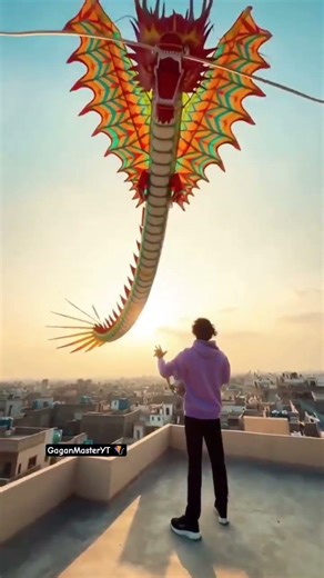 Duniya Ki Sabse Badi Colourful Dragon Kite 🐲🪁 Flying #shorts #bigkite #makarsankranti #lohri #patang