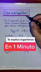 📢 ¡LOGARITMOS SIN COMPLICACIONES! 📢 Si alguna vez viste un logaritmo y te dio miedo, hoy lo entenderás en minutos. 🤓 Aquí te explico qué es un logaritmo de manera sencilla y resuelvo 3 ejercicios paso a paso. 👉 Los logaritmos están en muchas áreas de las matemáticas y la ciencia. ¡No los ignores! Una vez que los entiendas, las ecuaciones exponenciales serán pan comido. 💡 Si quieres aprender más y dominar este tema sin sufrir, escríbeme. Tengo clases personalizadas para que las matemáticas d