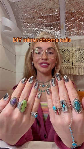 DIY Mirror Chrome Nails In The Camper