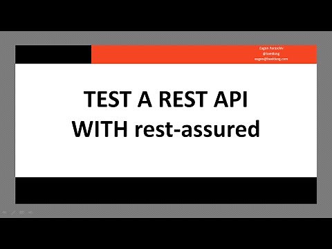 Test a REST API with rest-assured