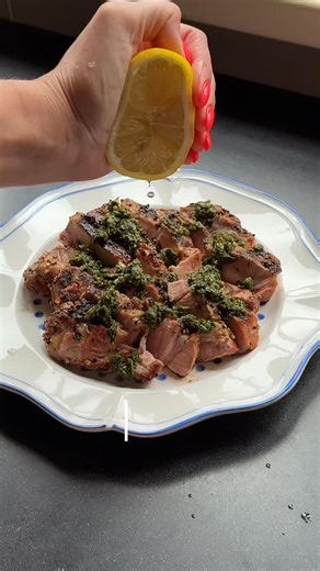 The quickest & easiest way to cook pork steaks! I love the scotch fillet because it has a little bit of fat which is so flavoursome when bbq’d 🥩🐖 Enjoy! #bbqrecipe #easyrecipe #homecook Easy Pork Scotch Steaks Ingredients 3 pork scotch steaks Rub-A-Dub Spicy Lemon Myrtle seasoning @rubadubseasoning Aus Meat Emporium chimichurri @ausmeatemporium Lemon Lord & Lion The One & Only Chilli Salt @lordandlionco Method Heat the BBQ to medium - high heat Place the steaks onto a plate and seasoning with 