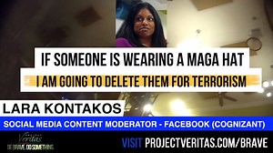 BREAKING: Facebook Insider Zach McElroy records colleagues Anti-Trump content moderation practices; prepared to testify over Facebook's inherent political bias. “If someone is wearing a MAGA hat I'm going to delete them for terrorism” – Lara Kontakos, Facebook Content Moderator #ExposeFacebook | Project Veritas