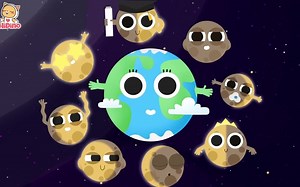 The Phases Of The Moon _ Learn The 8 Phases Of The Moon _ HiDino Kids Songs