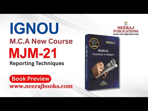 IGNOU MA Journalism | MJM-21 Help Book (Guide) | Free Preview by Neeraj Publications