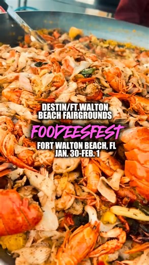 Foodees on Instagram: "🔥🍤 DESTIN / FORT WALTON BEACH IT’S ALMOST TIME! 🍤🔥 Foodees Fest is pulling up to the Destin / Ft. Walton Beach Fairgrounds for a full weekend of incredible eats, local makers, and high-energy festival vibes. If you’re craving bold flavors, community fun, and a walkable food experience, this one’s for you. 📅 Jan 30 – Feb 1 📍 Destin / Ft. Walton Beach Fairgrounds ⏰ Friday: 1 PM – 7 PM ⏰ Saturday: 11 AM – 7 PM ⏰ Sunday: 11 AM – 7 PM 🚚 50+ food trucks 🎨 60+ crafters Co