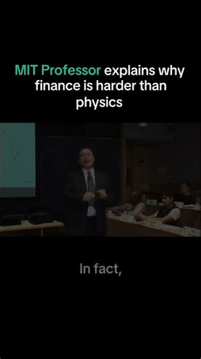 Why Finance Is Harder Than Physics | MIT Professor Explains #financialliteracy #wealthmindset