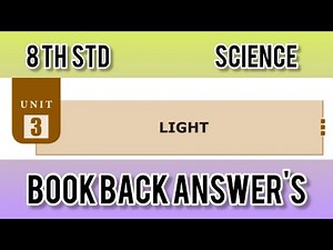 LIGHT | Book Back Answers | unit 3