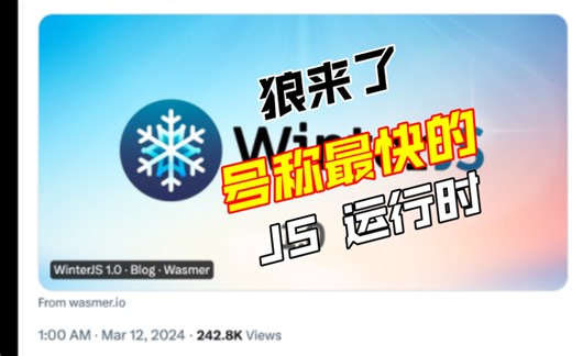 号称最快的JS运行时又来了！