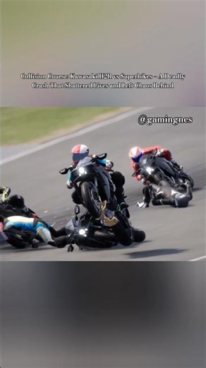 Collision Course: Kawasaki H2R vs Superbikes – A Deadly Crash That Shattered Live #ride #gameplay