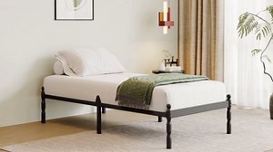 14 Inch High Metal Twin XL Bed Frame No Box Spring Needed, Platform Twin XL Bed Frames, Prevent Mattress Sliding, Easy to Install, Noise Free