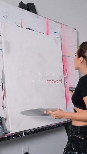 Underpainting is one of my favorite parts of the process 🖤 It’s the moment where I get to play — setting the mood, unlocking my creativity, and letting the rest of the painting flow effortlessly 🎨 | Kate Gedz