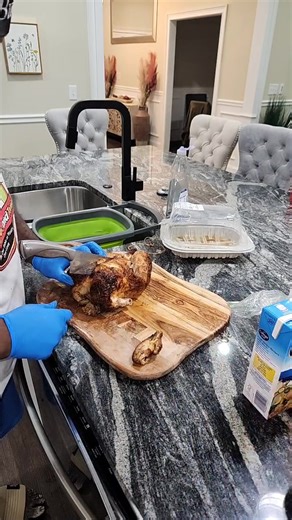 Part 1. How to hook up a Rotisserie Chicken. Let's make some a Smothered Rotisserie Chicken, Garlic & Herb Rice and Lemon Pepper Broccoli #highlights #Amazing #followers #marriedlife | Cooking with Chef Bunky D and Tonia