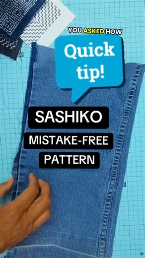 SASHIKO | Pattern Transfer Made Easy (No Drawing on Fabric) #sashiko #beginnersewing