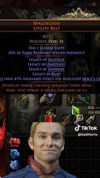 🤯INSANELY Lucky PoE2 Mageblood Utility Belt drop! #gaming #meme #pathofexile2 #poe2