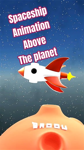 Spaceship Animation Above the planet || #3danimation #animation3d #animation