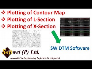 Contour Map || L-Section || X-Section using SW -DTM in Nepali language (Example of Road Survey)
