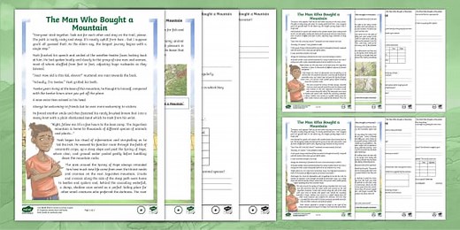 The Man Who Bought a Mountain Differentiated KS2 Fiction Reading Comprehension