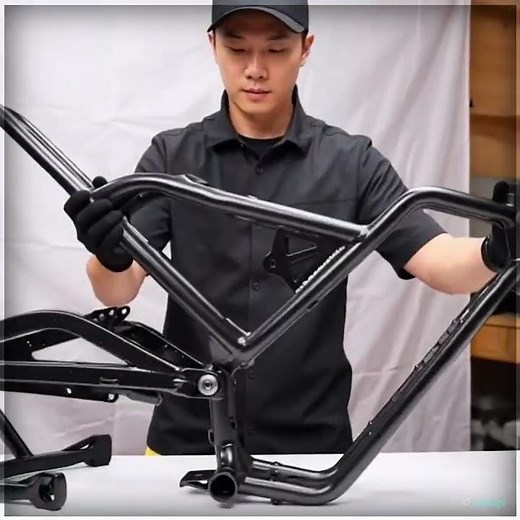 20" DIY E-Bike Frame Review | Softtail Aluminum Fat Tire Off-Road E-MTB Frame for Snow #automobile