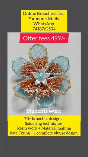 aari & brooches work blouse designs 😍👌#brooches #ytshorts #shorts #shortsfeed #diy #free #wedding