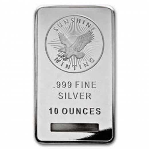 Compare 10 oz Silver Bars prices from online dealers