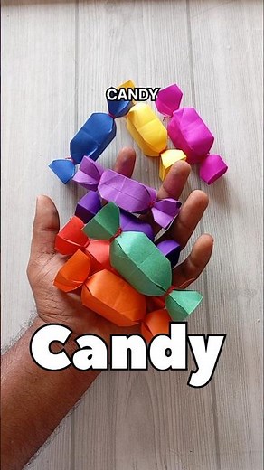 PAPER CANDY ORIGAMI| HOW TO MAKE A PAPER CANDY CRAFT STEP BY STEP FOLDING|COLOUR FULL CANDY CRAFT