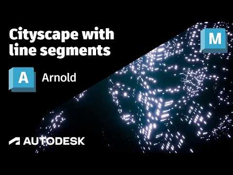 Arnold Tutorial - Cityscape with line segments in Maya