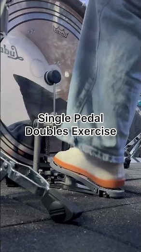 Foot speed exercise for single pedal doubles #drums #drummer #drumming ‪@LowBoyBeaters‬