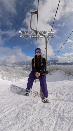 Marie Longchamps | Outdoor Adventure travel on Instagram: "1. 🎟️ Lift tickets are much cheaper than in North America. The cheapest we paid was $30 CAD, and the most expensive was $92 CAD in the Hakuba Valley. 2. 💻🎫 Buying your ski ticket online is often cheaper than buying it at the resort, and you can skip the line, though it can be tricky to book online. 3. 🚠⚠️ Chairlifts are different. Safety bars are rarely used or enforced, and most chairs don’t have footrests. Your skis or board just h