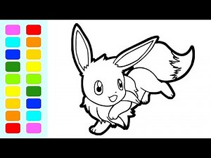 Pokemon coloring book pages Eevee normal Speed coloring for kids