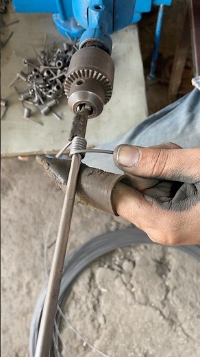 Handmade Closed Hook Tension Spring on Drill Machine | Tango Hook Spring #shorts