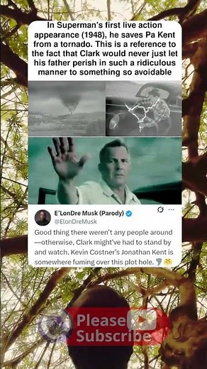 In Superman's first live action appearance (1948), he saves Pa Kent from a tornado. This is a