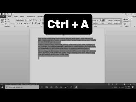 How to select all paragraph in MS WORD || Ctrl + A#shorts #ytshorts #msword #selectall