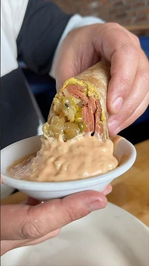 The one and only HEARTBURN WRAP from Lido Kosher Deli on Long Beach, Long Island NY! 🌭 #DEVOURPOWER