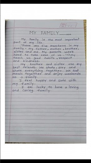 My Family essay in english/My Family Short essay #paragraph #composition #essaywriting