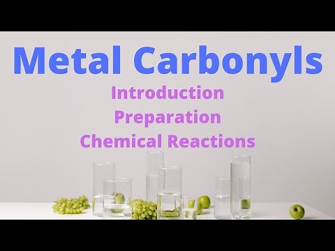 Lecture 03 : Metal Carbonyls, Preparation and chemical reactions.