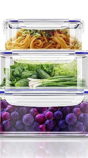 Premium Plastic Food Storage Containers Set – Airtight & Stackable